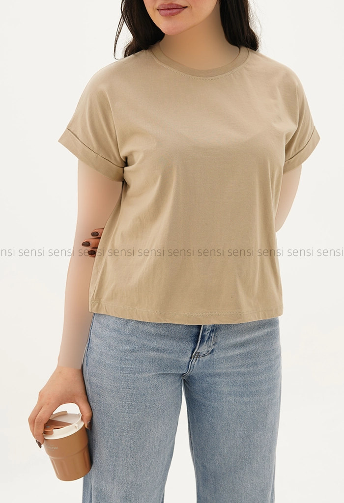 کراپ باکسی آستین دوبل کد1005429